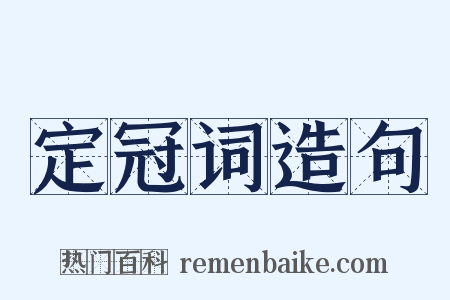 定冠词造句是什么意思的图片